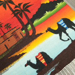 チュニジアキリム　ラクダデザイン　アートラグ　手織りキリム　85x118cm　＃492 3枚目の画像