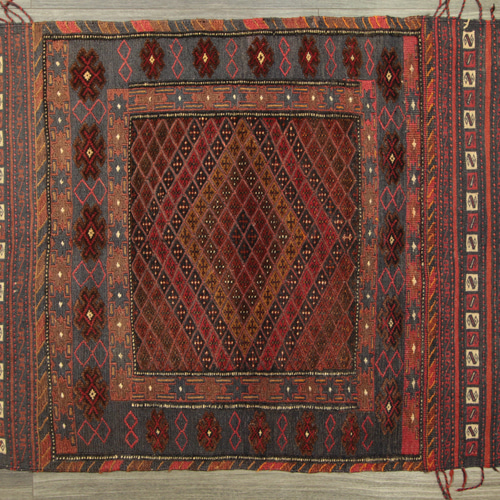 190x145cmトライバルラグ アフガニスタン マシュワニキリム アフガニスタン 2000年代 マシュワニラグ-ヴィンテージラグ専門店