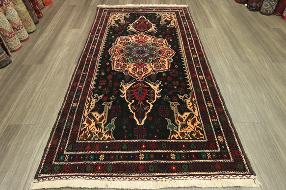 ペルシャ絨毯ファインバルーチ手織り絨毯トライバルヴィンテージラグ