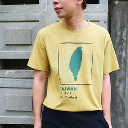 復古T-Shirt-人口數-芥末黃 第1張的照片