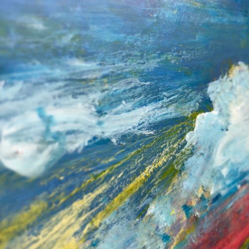 絵画　空　雲　原画　インテリア　アート 絵画 空 雲 飛行機雲 原画 インテリア アート - メルカリ