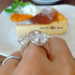 北極熊自由玩球戒指，大量銀色配件【訂製】 第9張的照片