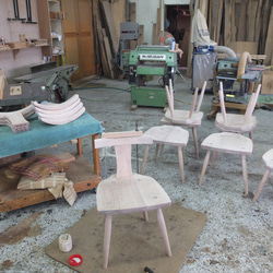 【受注生産】くるみ椅子　L　片肘　セミオーダー/木製/椅子/無垢の家具/ウォールナット 5枚目の画像