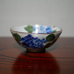 京焼・清水焼 ご飯茶碗　紫陽花　サイズ：中 2枚目の画像