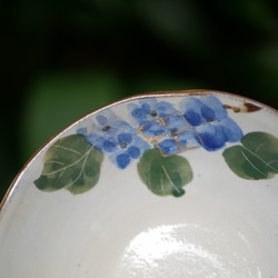 京焼・清水焼 ご飯茶碗　紫陽花　サイズ：中 5枚目の画像