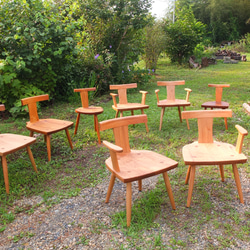 【受注生産】　くるみ椅子　S　セミオーダー/木製/椅子/無垢の家具/ウォールナット 3枚目の画像