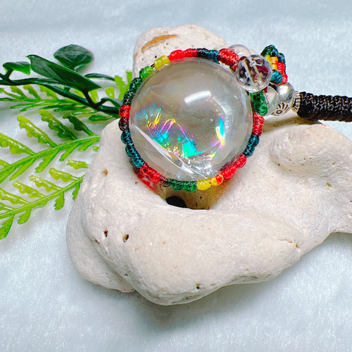 虹色オパールのマクラメネックレス オパールのマクラメ編みネックレス【ヒカリノアメ】 | iichi 日々の