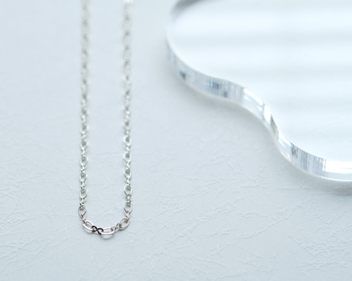 103Nb【オシャレ】ネックレス CZ 人工パール シルバーチェーン　誕生日 シルバー/SV925 ネックレス・チェーン｜いかつめボールチェーン