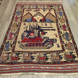 爆安セール　特大　アフガンラグ　war 手織り 208cm X 112cm 25b88e9ef56bdbb0a0ef3fd6226283