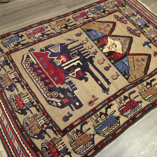 War Rug アフガン ミリタリーデザイン 部族絨毯 トライバルラグ War Rug アフガン ミリタリーデザイン 部族絨毯 トライバルラグ