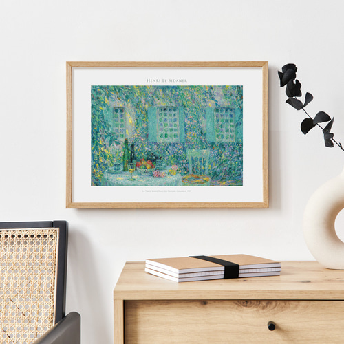 アンリ・ル・シダネル、 アンリ・ル・シダネル テーブル 陽の中の葉 ジェルブロワ アート