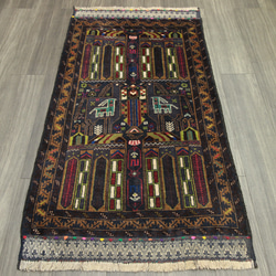 141×89 トライバルラグ ヴィンテージラグ バルーチ 手織りラグ