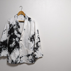<OSOCU>Denim jacket with black tie dye 広島デニム×名古屋黒紋付染 2枚目の画像