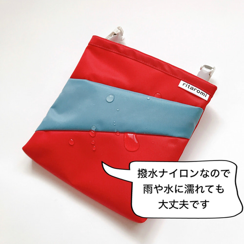 水に濡れても大丈夫!!【 軽くて丈夫なフタなし移動ポケット 】 撥水