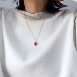 カラーストーン＆ステンレスネックレス~float necklace~ 10枚目の画像