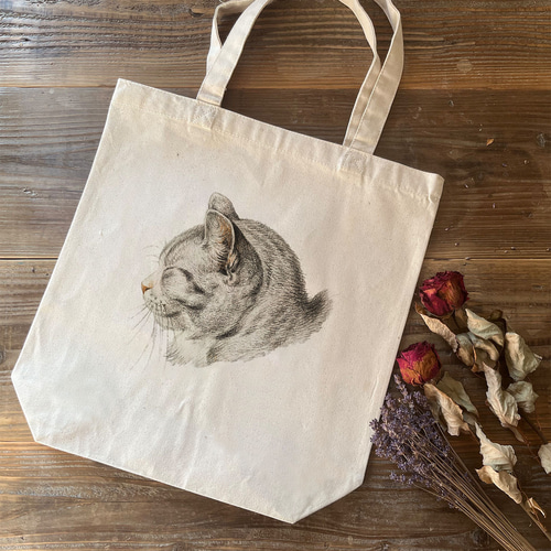 トートバッグ / ジャン ベルナール「猫 の スケッチ (横)」 カバン
