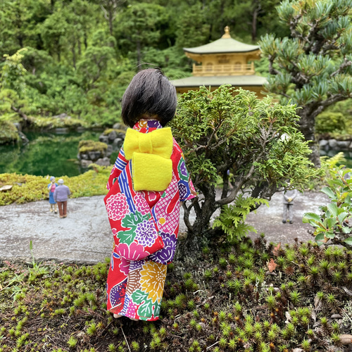 073リカちゃん ブライス ハンドメイド 服 着物 花柄 赤 その他