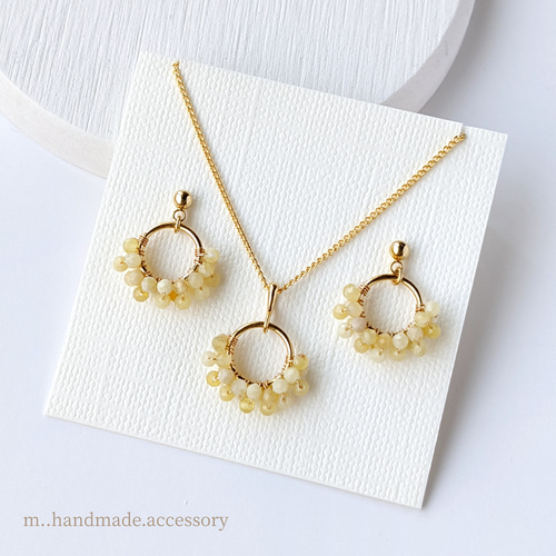 オーダー受付け中止いたします・ハンドメイドリングピアスイアリング