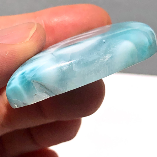 特大ラリマー[560] 46x33mm 129Cts ルース ／天然石 ／ カボション