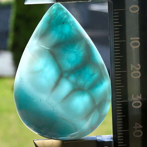 特大ラリマー[560] 46x33mm 129Cts ルース ／天然石 ／ カボション