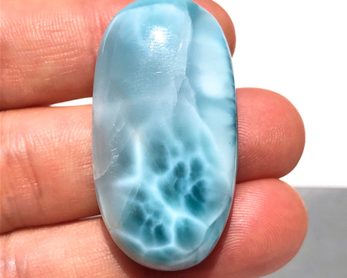 ラリマー[557] 38x20mm 80Cts ルース ／天然石 ／ カボション 天然石