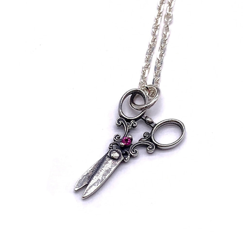 DENHAM シルバー はさみ型ペンダント ネックレス DENHAM はさみ型ペンダント シルバー ネックレス