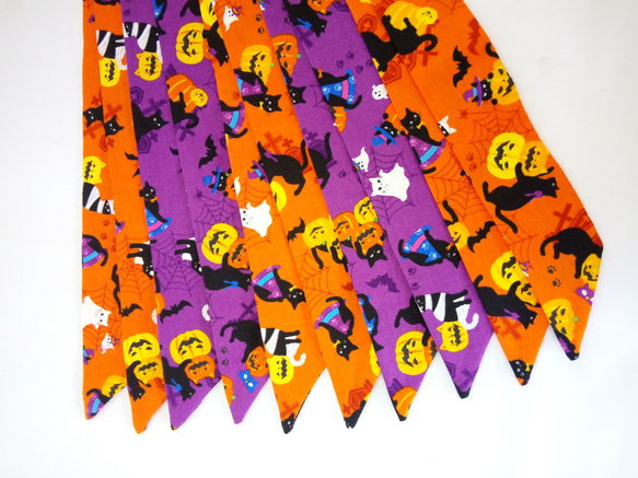 ハロウィン　リボンスカーフ 2枚目の画像