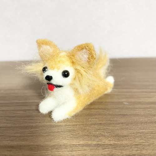 伏せチワワ 羊毛フェルト 羊毛フェルト モカ＆ラテ 通販 14583406