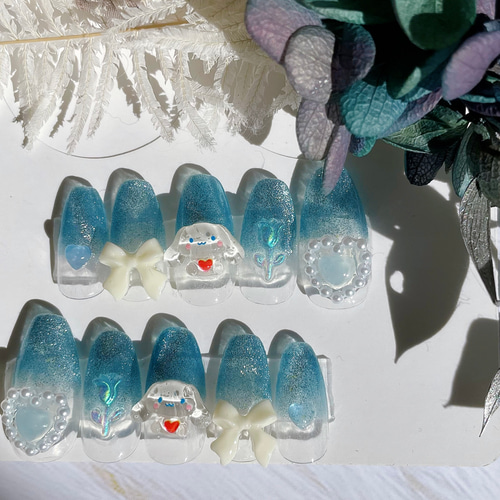 品番：po03】ネイルチップ ワンホンネイル シナモロール ネイル