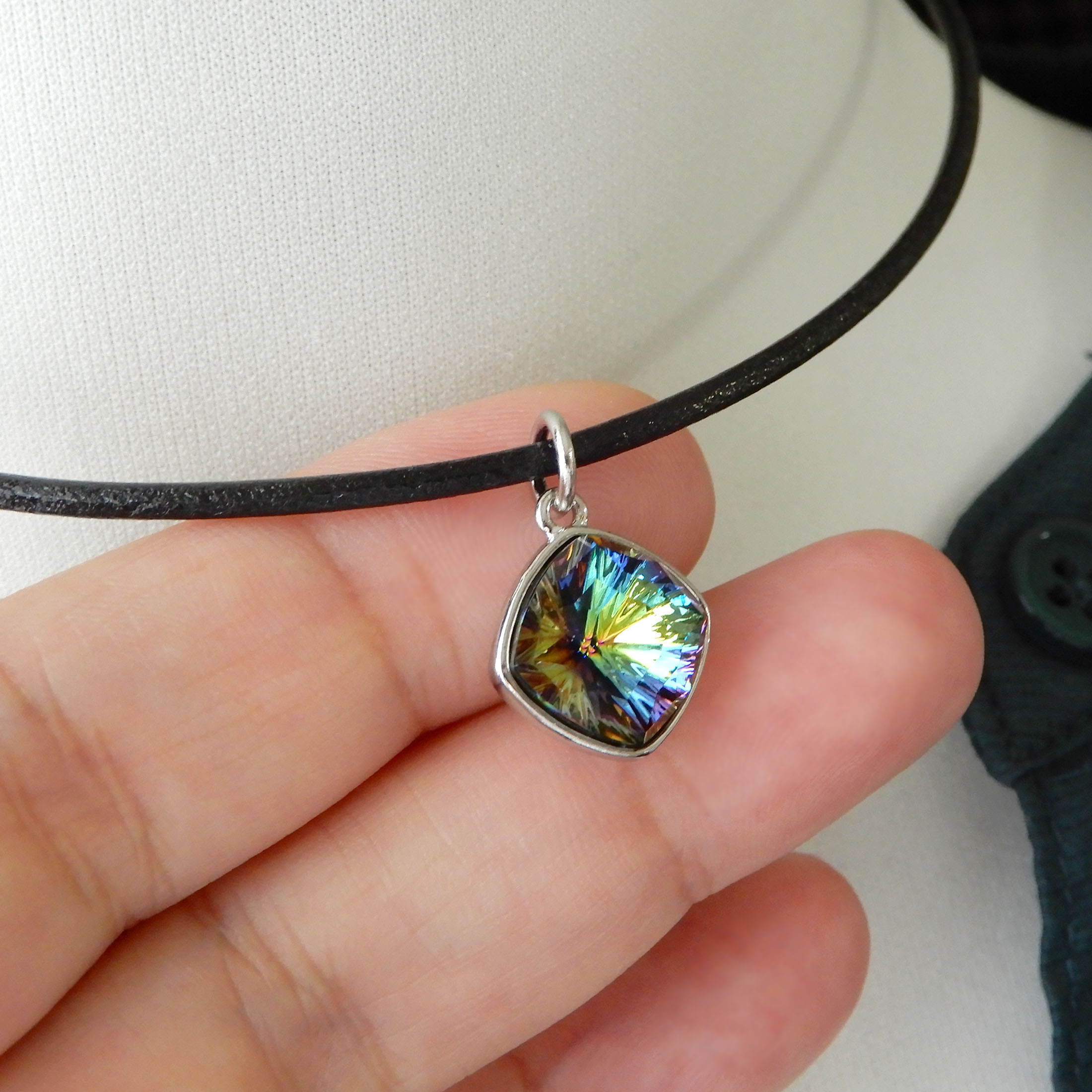 スワロフスキー クリスタルテニス ネックレス チョーカー クリスタル