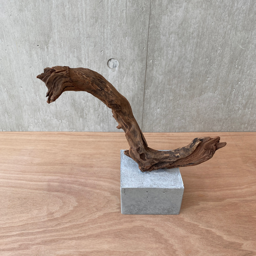 コンクリート盆栽 流木オブジェ】ディスプレイ アート