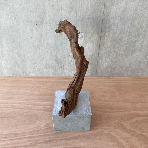 コンクリート盆栽 流木オブジェ】ディスプレイ アート アクセサリー