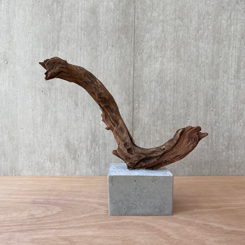 コンクリート盆栽 流木 木 オブジェ インテリア アート アクセサリー コンクリート盆栽 流木オブジェ】ディスプレイ 什器