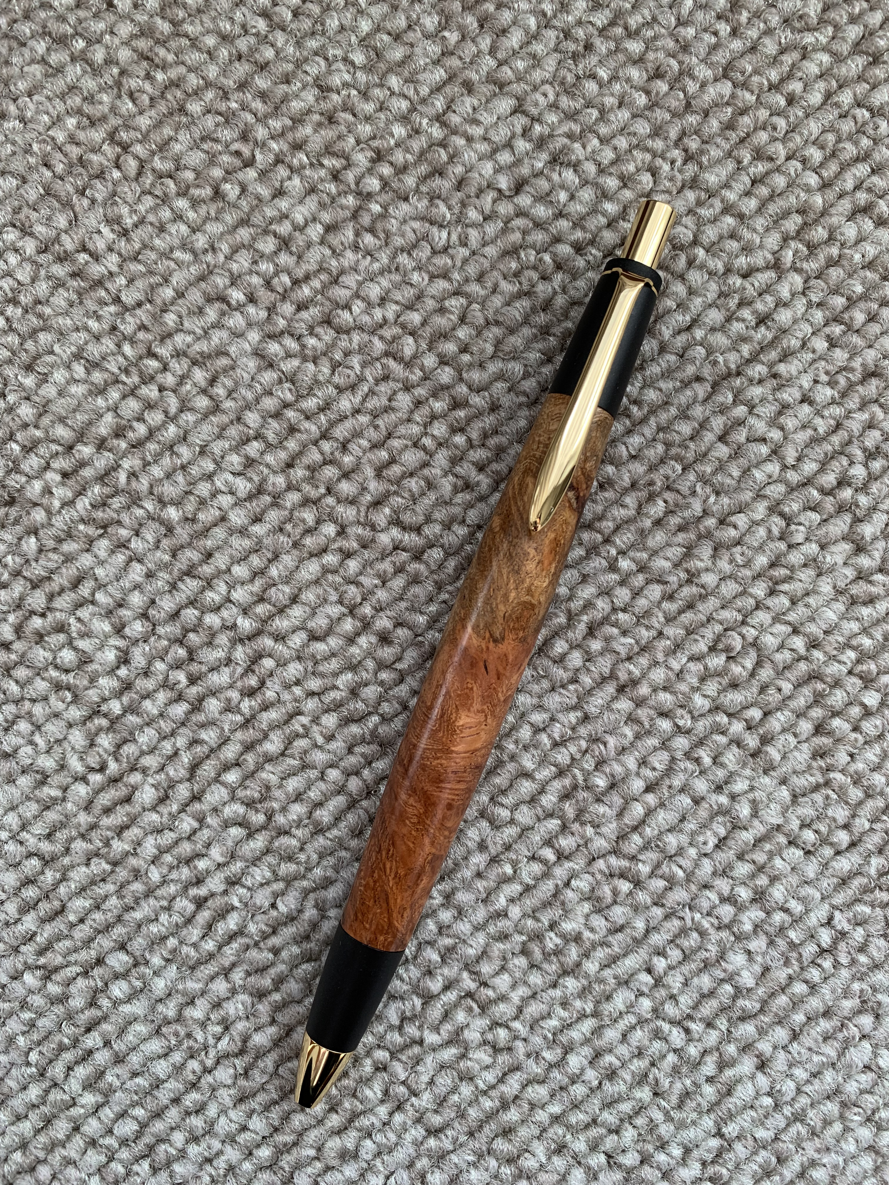 紅白花梨瘤】三神シャープ使用 木軸 手作りワンピースシャープ