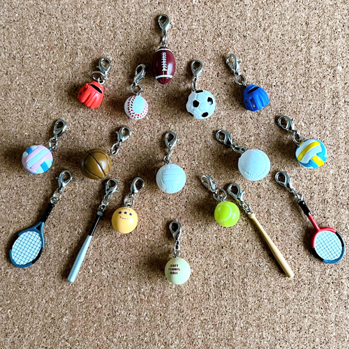 選べる ファスナー用チャーム スポーツ 5個セット その他アクセサリー