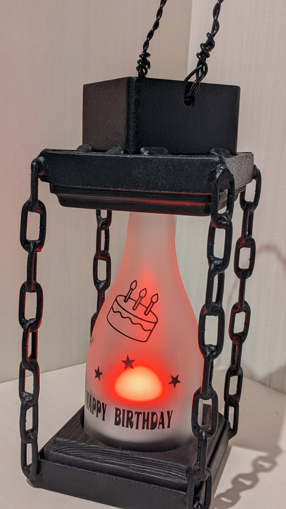 アイアン　手作りランタン　チェーン　LED照明　プレゼントに 3枚目の画像