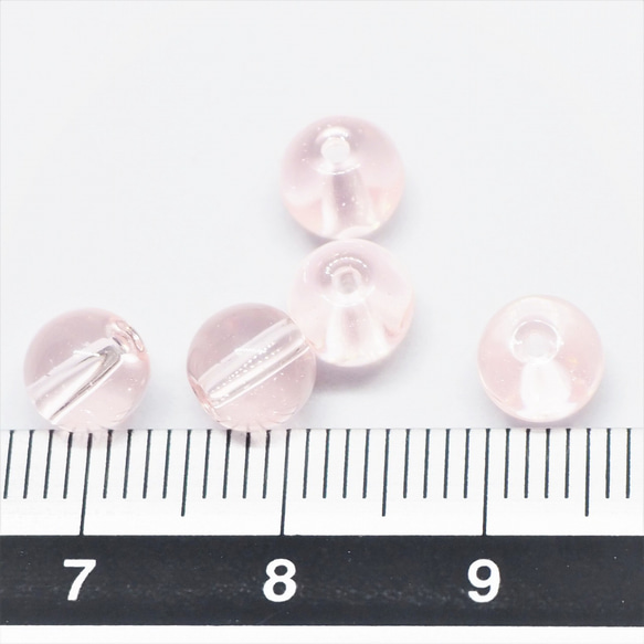100個 ラウンドビーズ 6mm ピンク 丸ビーズ ビーズパーツ 【A021】 3枚目の画像