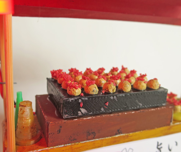 「赤ちょうちん」　たこ焼屋　完成モデル　ジオラマ　ミニチュア　 4枚目の画像