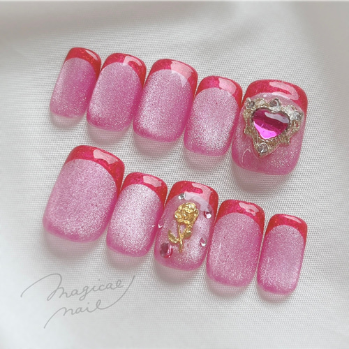 Hearty JEWNEL ソフトピンク ネイルチップ Hearty JEWNEL ソフトピンク ネイルチップ