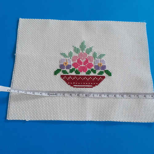 クロスステッチ クロススティッチ ハンドメイド 完成品 刺繍 お花 花  