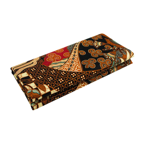 バティック 生地 インドネシア ジャワ更紗 華やかな植物とパラン柄の