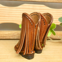 森き　フリンジウエスタンブーツ　miniature boots. 4枚目の画像
