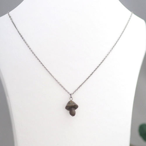 キノコの備前焼ネックレス（秋の特別価格） ネックレス・ペンダント