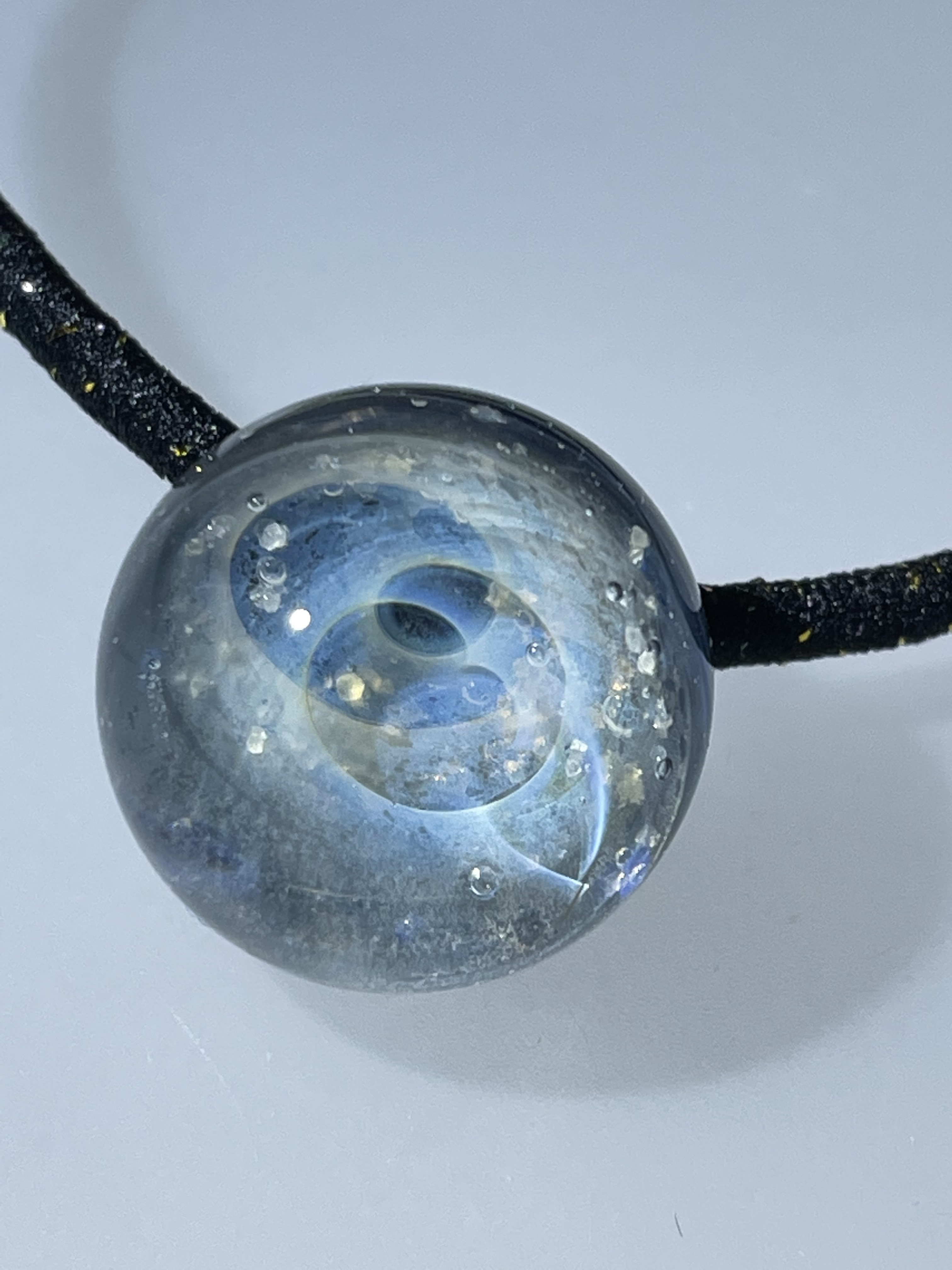 銀河のヘアゴム　黒　蓄光