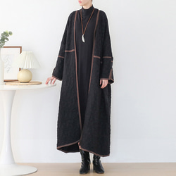 SOLD 着物リメイク ロングコート 大島紬 M〜L コート さらあお