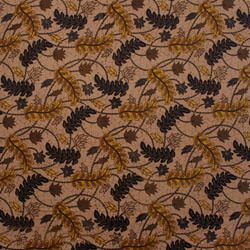 バティック 生地 インドネシア ジャワ更紗 植物のモチーフ パターン３ イエロー 3枚目の画像
