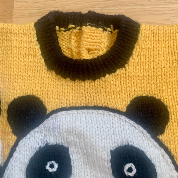 秋冬・パンダのちびっこセーター 3枚目の画像