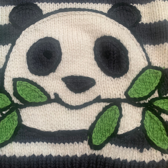 秋冬・パンダのちびっこセーター　90〜100cm 4枚目の画像