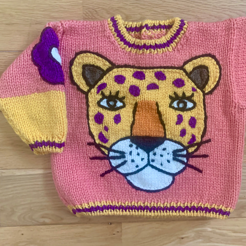 秋冬・ヒョウのちびっこセーター 90〜100cm ニット・セーター knit 