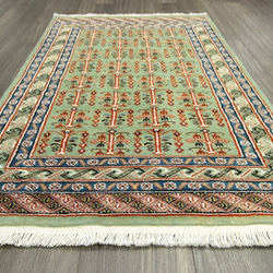 新品　高級ラグ　パキスタン手織り絨毯　アクセントラグ　玄関マット　75x128cm　＃800 9枚目の画像